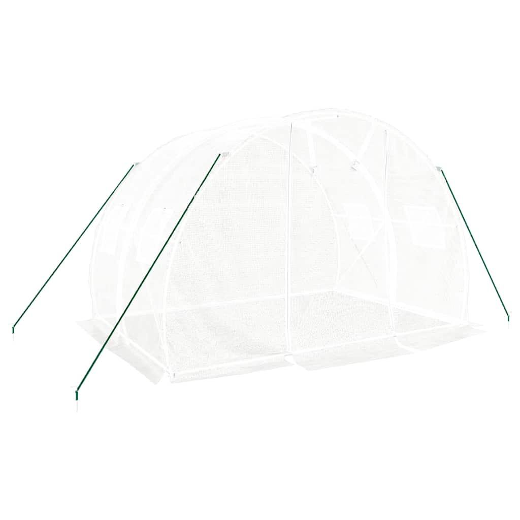 Greenhouse with Steel Frame White 6 m? 3x2x2 m