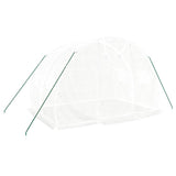 Greenhouse with Steel Frame White 6 m² 3x2x2 m - Side View