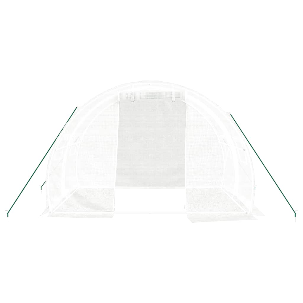 Greenhouse with Steel Frame White 6 m? 3x2x2 m