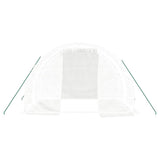 Greenhouse with Steel Frame White 6 m² 3x2x2 m - Top-Down View