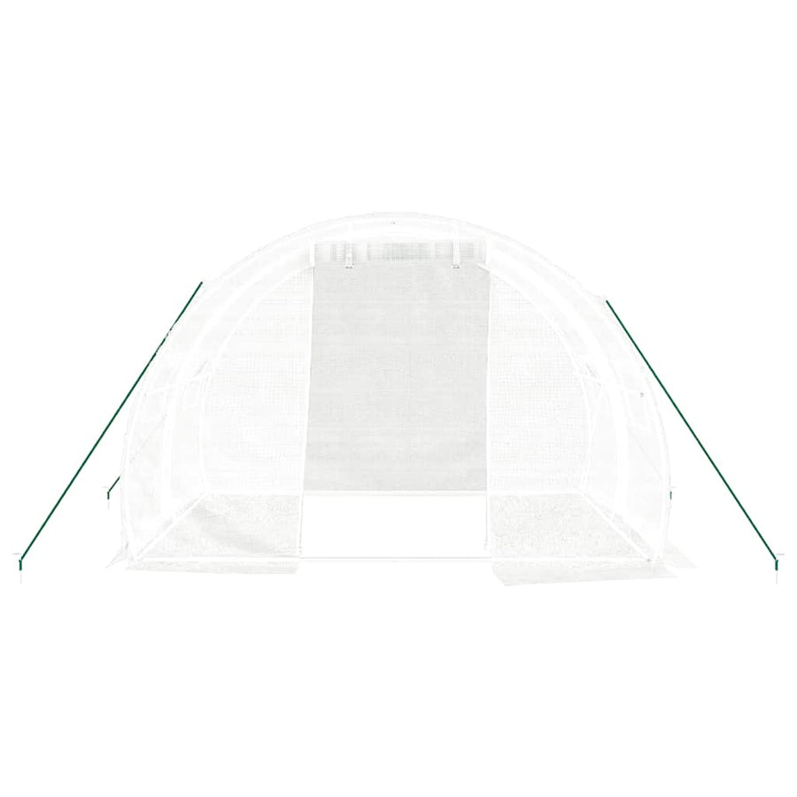 Greenhouse with Steel Frame White 6 m? 3x2x2 m