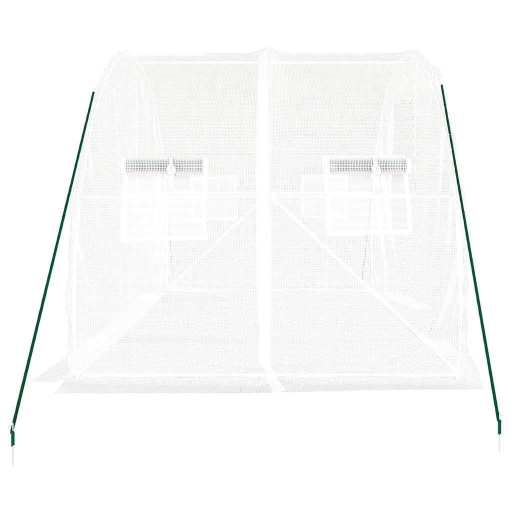 Greenhouse with Steel Frame White 6 m? 3x2x2 m