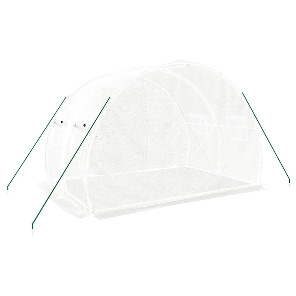 Greenhouse with Steel Frame White 6 m? 3x2x2 m