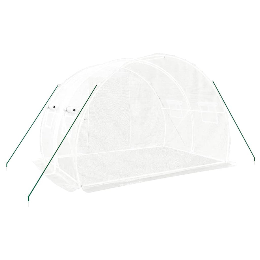 Greenhouse with Steel Frame White 6 m? 3x2x2 m