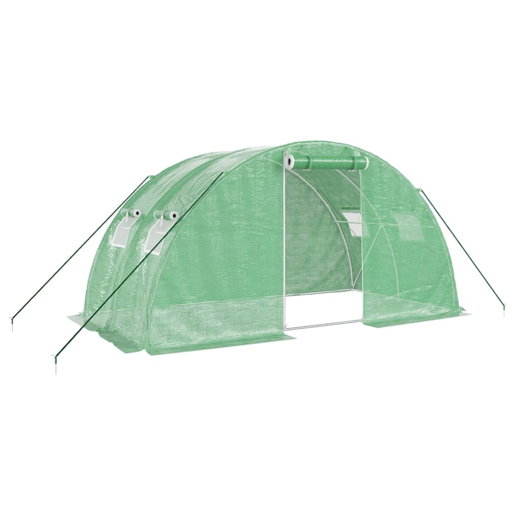 Greenhouse with Steel Frame Green 8 m? 4x2x2 m