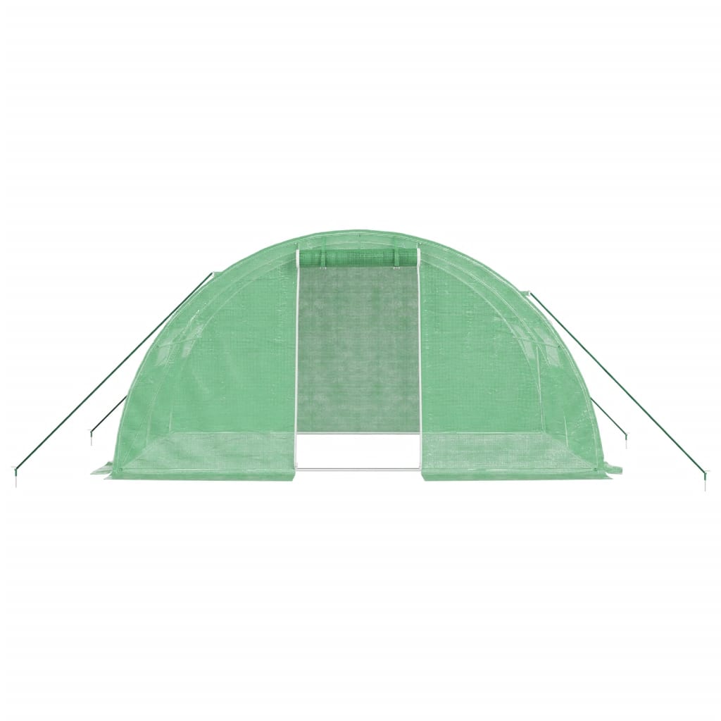 Greenhouse with Steel Frame Green 8 m? 4x2x2 m