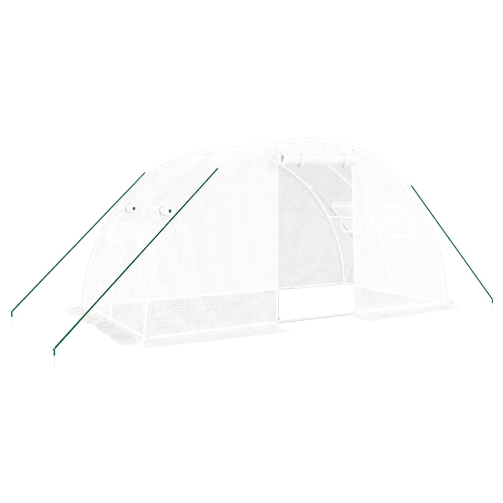 Greenhouse with Steel Frame White 8 m? 4x2x2 m