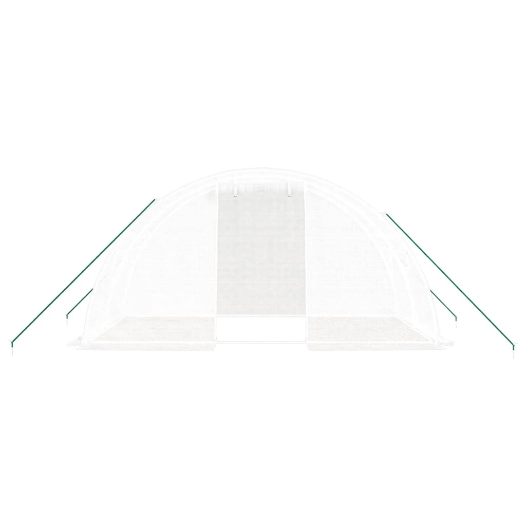 Greenhouse with Steel Frame White 8 m? 4x2x2 m