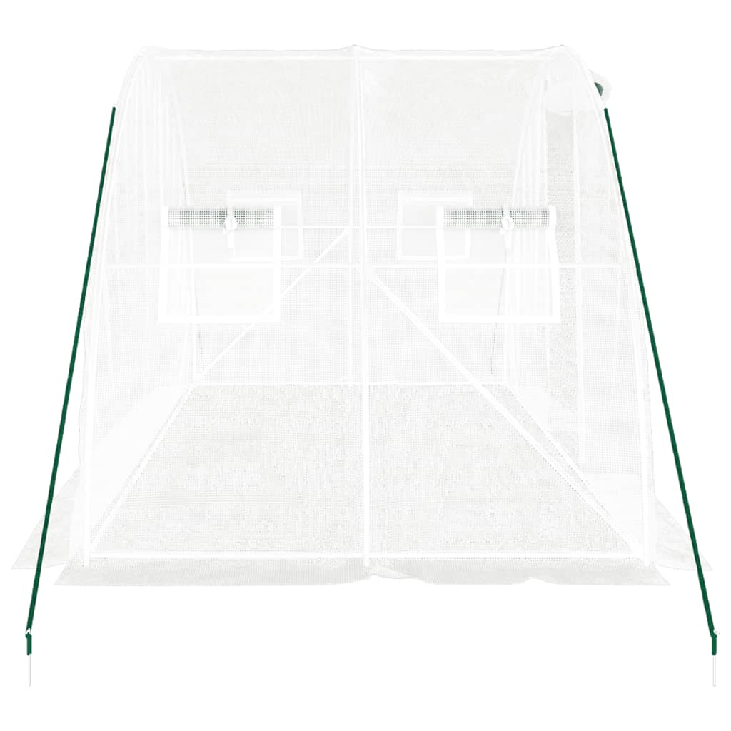 Greenhouse with Steel Frame White 8 m? 4x2x2 m
