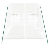 Greenhouse with Steel Frame White 8 m² 4x2x2 m - 45-Degree Angle