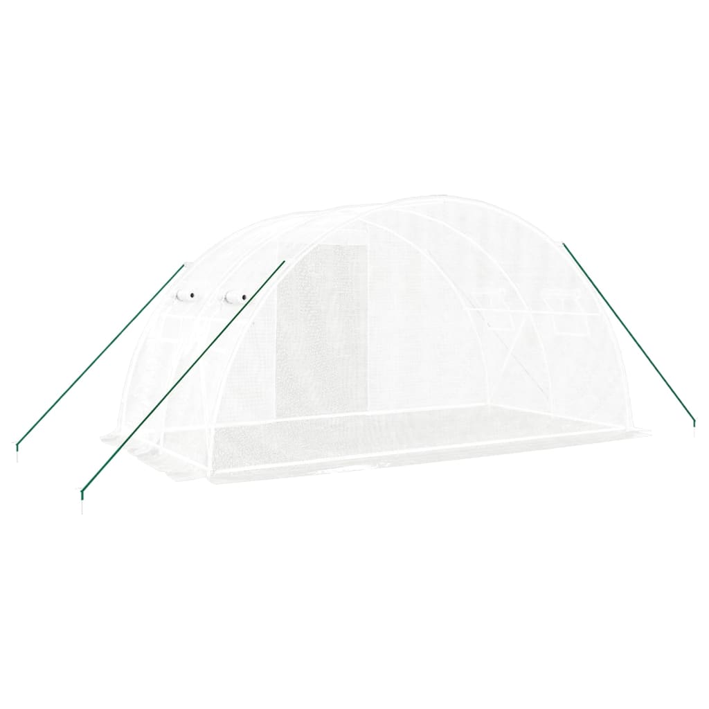 Greenhouse with Steel Frame White 8 m? 4x2x2 m