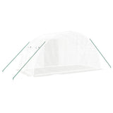 Greenhouse with Steel Frame White 8 m² 4x2x2 m - Rear View