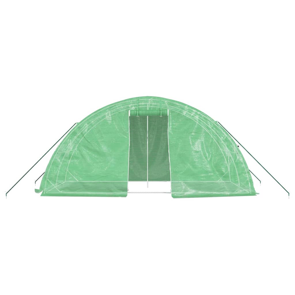 Greenhouse with Steel Frame Green 10 m? 5x2x2.3 m