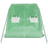 Greenhouse with Steel Frame Green 10 m² 5x2x2.3 m - 45-Degree Angle