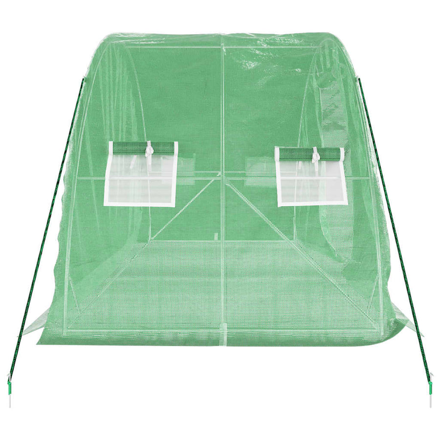 Greenhouse with Steel Frame Green 10 m? 5x2x2.3 m
