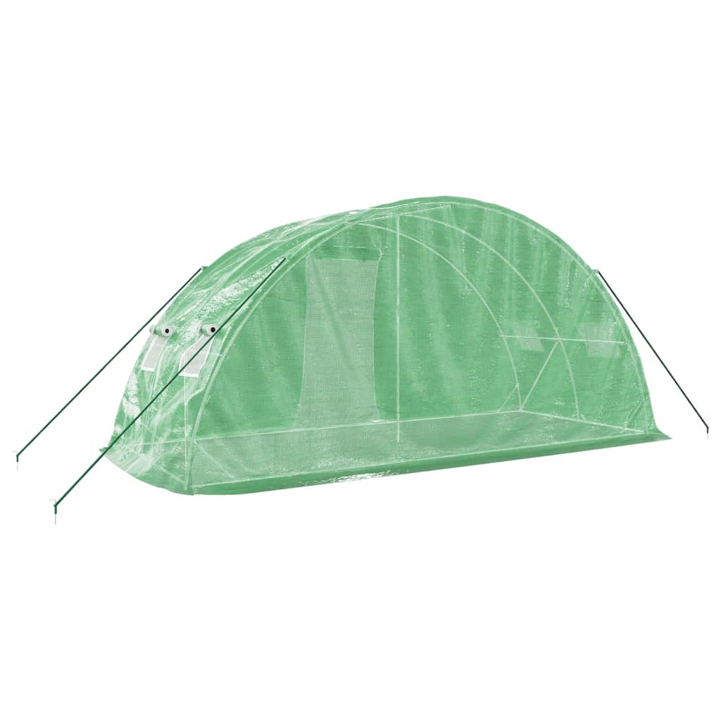 Greenhouse with Steel Frame Green 10 m? 5x2x2.3 m