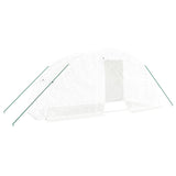 Greenhouse with Steel Frame White 10 m² 5x2x2.3 m - Front View