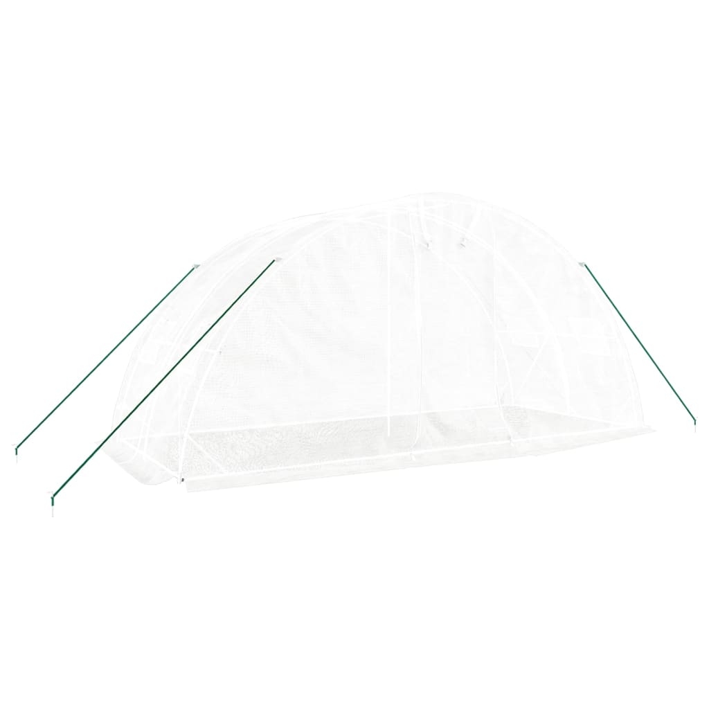 Greenhouse with Steel Frame White 10 m? 5x2x2.3 m
