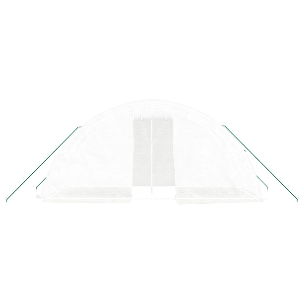 Greenhouse with Steel Frame White 10 m? 5x2x2.3 m