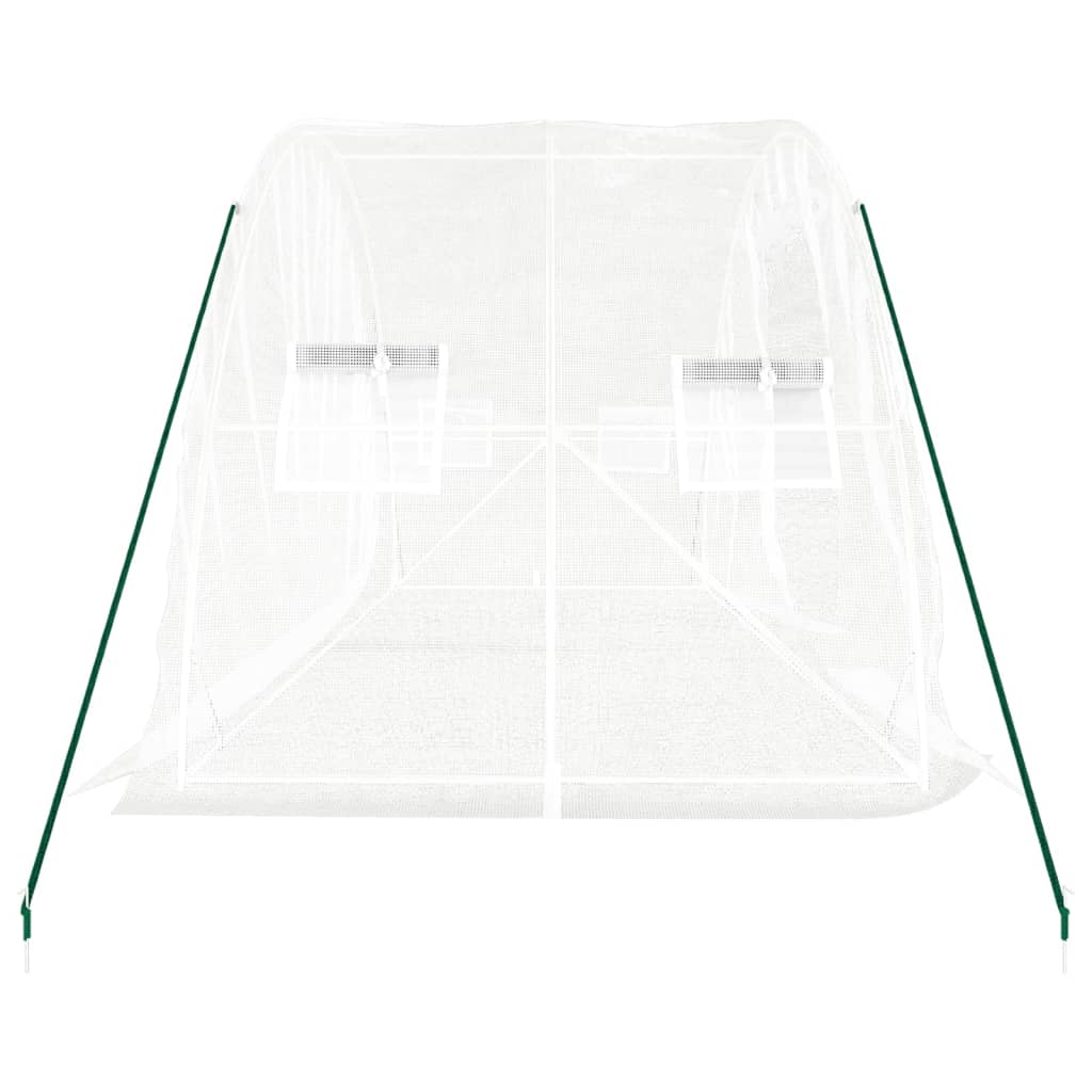 Greenhouse with Steel Frame White 10 m? 5x2x2.3 m