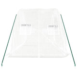 Greenhouse with Steel Frame White 10 m² 5x2x2.3 m - 45-Degree Angle