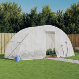 Greenhouse with Steel Frame White 10 m? 5x2x2.3 m