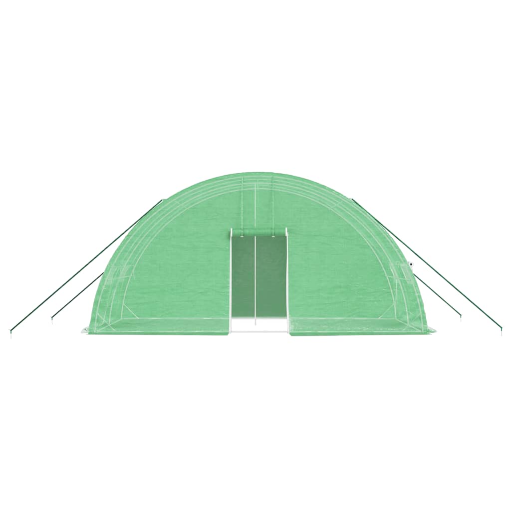 Greenhouse with Steel Frame Green 12 m? 6x2x2.85 m