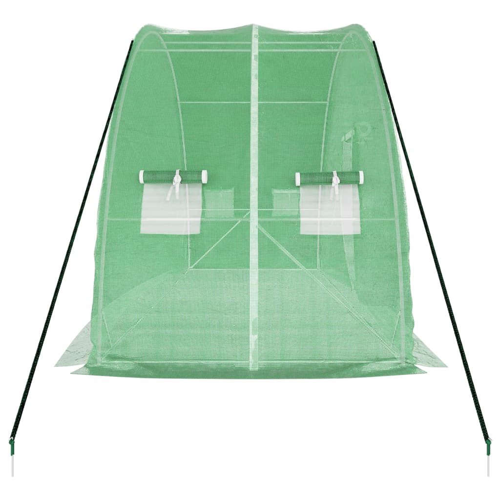 Greenhouse with Steel Frame Green 12 m? 6x2x2.85 m
