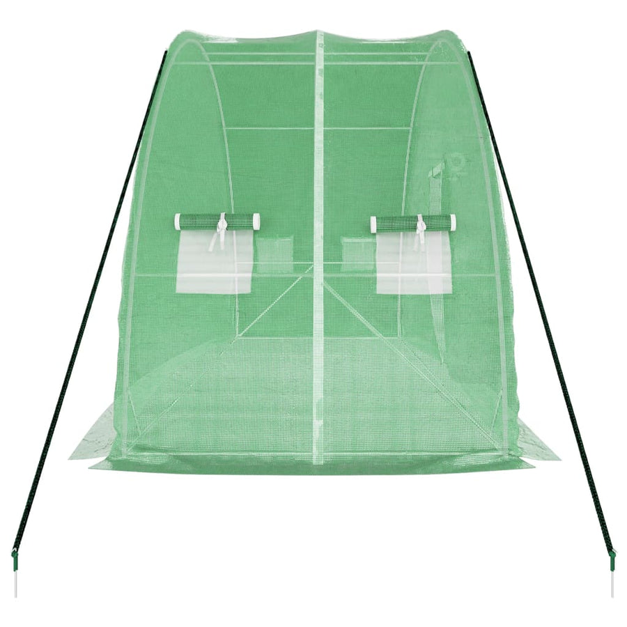 Greenhouse with Steel Frame Green 12 m? 6x2x2.85 m