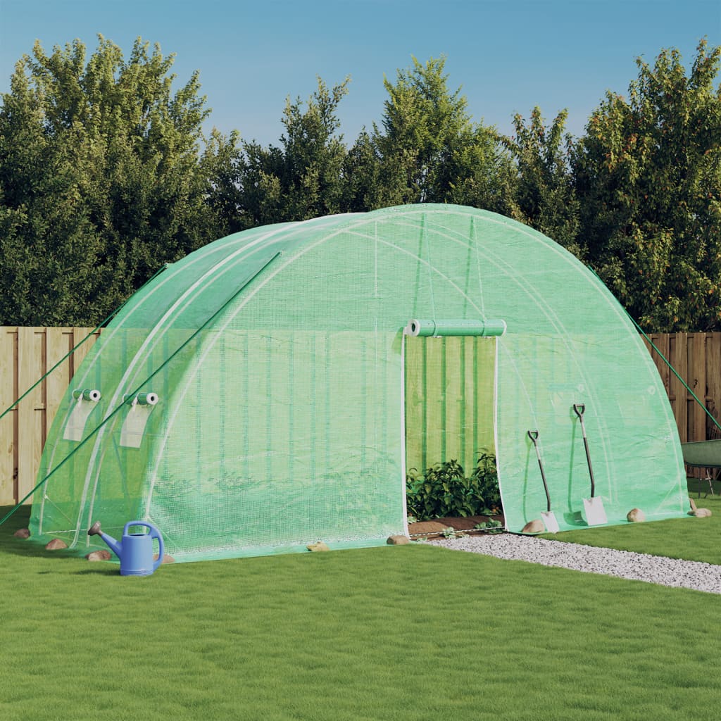 Greenhouse with Steel Frame Green 12 m? 6x2x2.85 m