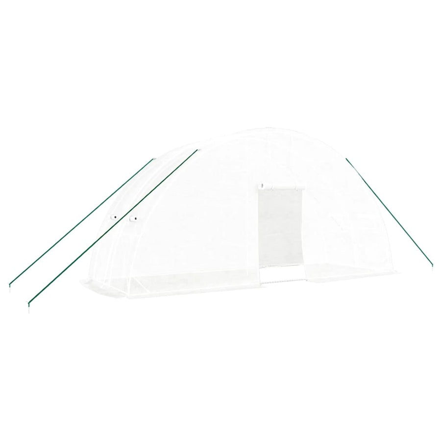 Greenhouse with Steel Frame White 12 m? 6x2x2.85 m