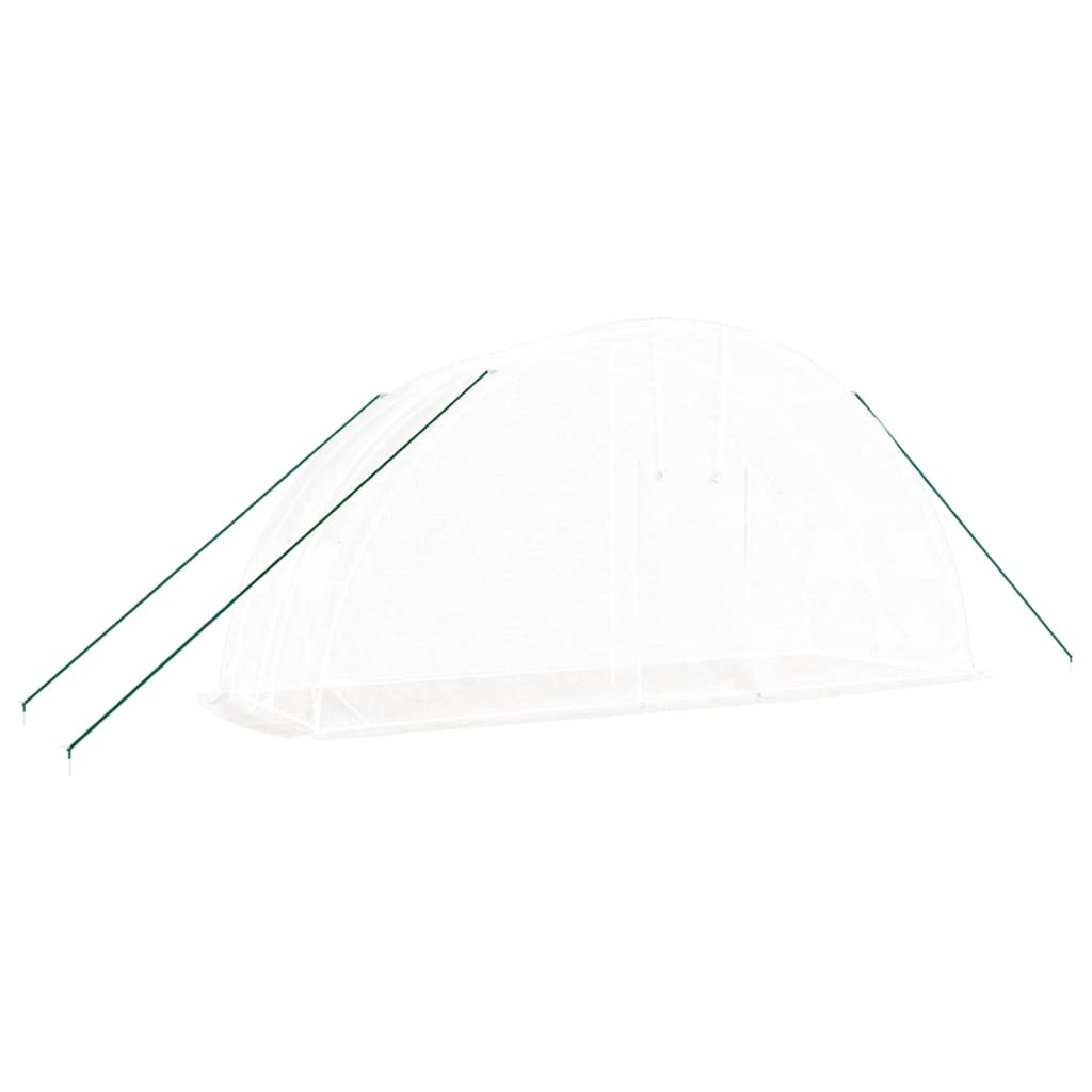 Greenhouse with Steel Frame White 12 m? 6x2x2.85 m