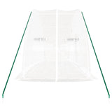Greenhouse with Steel Frame White 12 m² 6x2x2.85 m - 45-Degree Angle