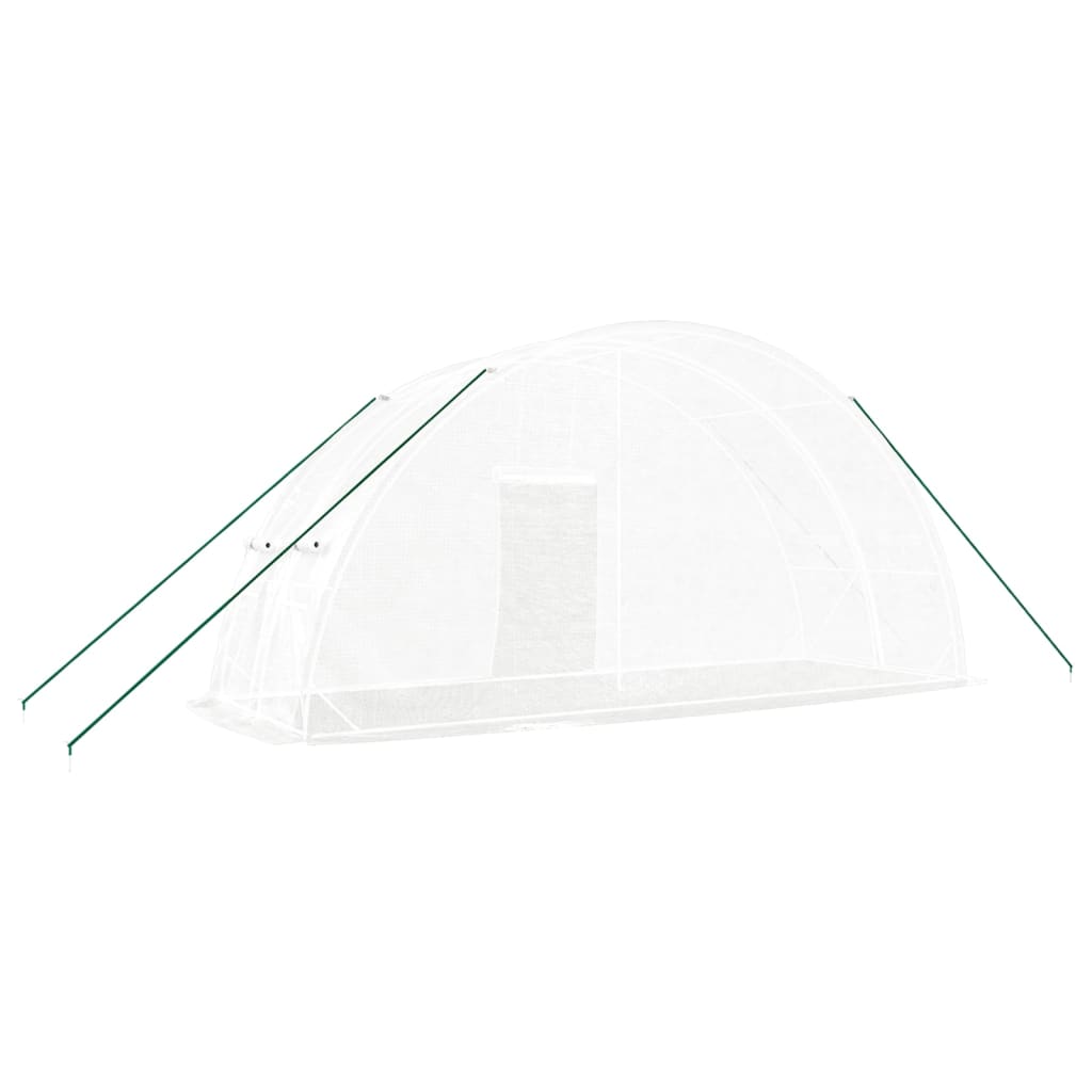 Greenhouse with Steel Frame White 12 m? 6x2x2.85 m
