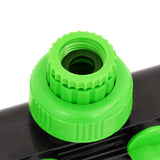 4-Way Tap Adaptor Green and Black 19.5x6x11 cm ABS & PP - Side View