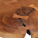 Log Bar Table Ø53x105 cm Solid Wood Acacia - Top-Down View