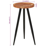 Log Bar Table Ø53x105 cm Solid Wood Acacia - Rear View