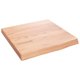 Wall Shelf Light Brown 40x40x(2-4) cm Treated Solid Wood Oak - Front View