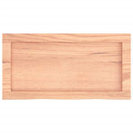 Wall Shelf Light Brown 60x30x(2-4) cm Treated Solid Wood Oak