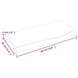 Wall Shelf Light Brown 60x30x(2-4) cm Treated Solid Wood Oak