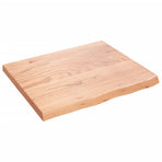 Wall Shelf Light Brown 60x50x(2-4) cm Treated Solid Wood Oak