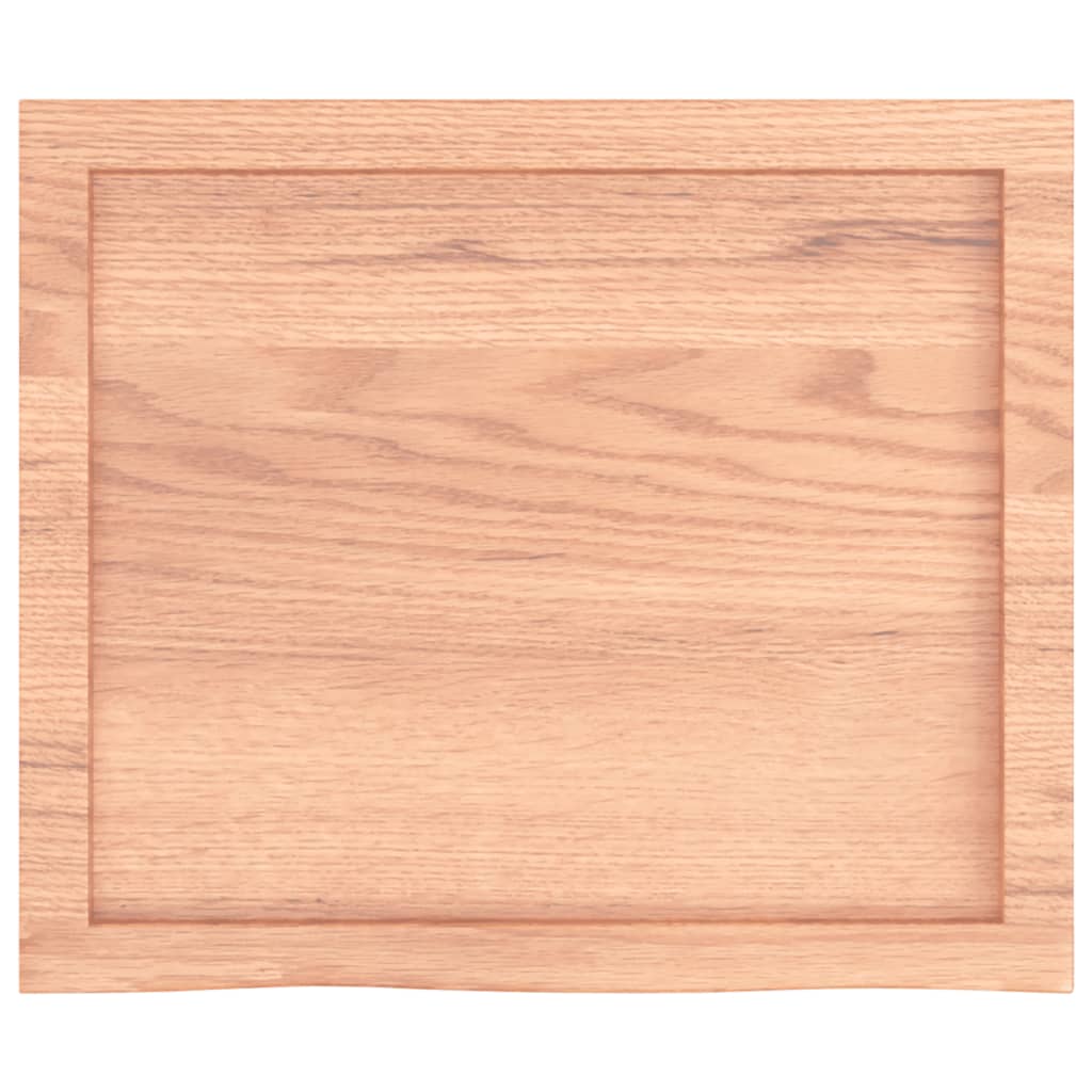 Wall Shelf Light Brown 60x50x(2-4) cm Treated Solid Wood Oak