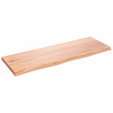 Wall Shelf Light Brown 80x30x2 cm Treated Solid Wood Oak