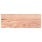 Wall Shelf Light Brown 80x30x2 cm Treated Solid Wood Oak