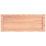 Wall Shelf Light Brown 80x30x(2-4) cm Treated Solid Wood Oak