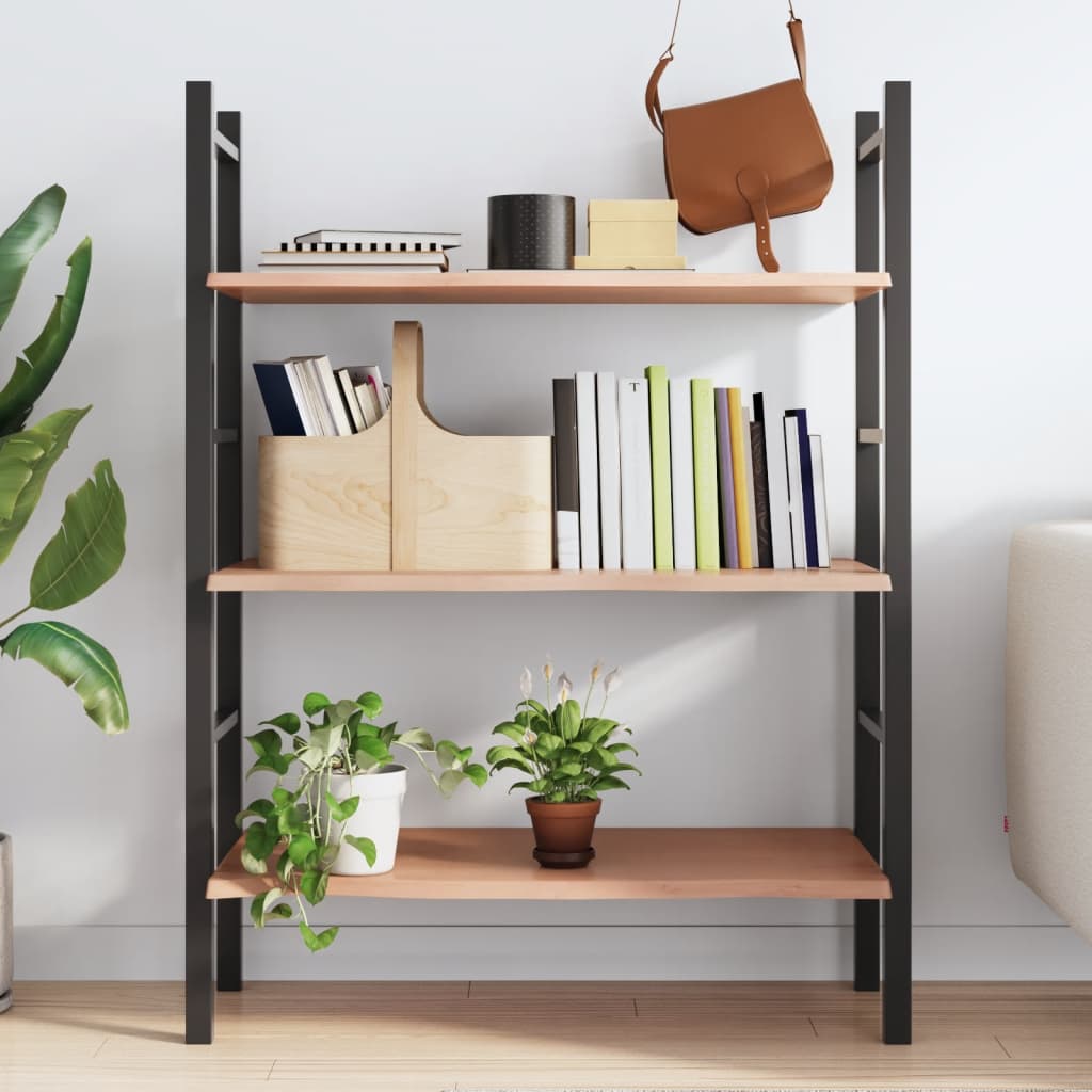 Wall Shelf Light Brown 80x40x2 cm Treated Solid Wood Oak