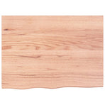 Wall Shelf Light Brown 80x60x(2-4) cm Treated Solid Wood Oak