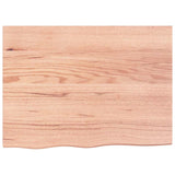 Wall Shelf Light Brown 80x60x(2-6) cm Treated Solid Wood Oak - Top-Down View