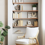 Wall Shelf Light Brown 100x30x2 cm Treated Solid Wood Oak