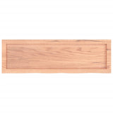 Wall Shelf Light Brown 100x30x(2-4) cm Treated Solid Wood Oak - 45-Degree Angle